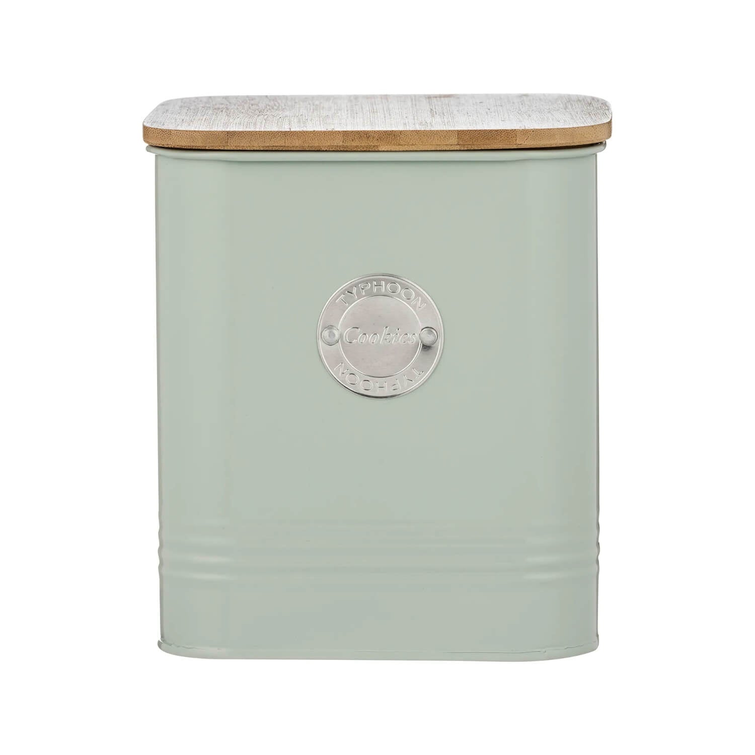 Typhoon Living Airtight Biscuit Canister – 3.4 Litre, Bamboo Lid, Grey