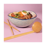 Typhoon World Foods Ceramic Noodle Soup Bowl Set - Blue