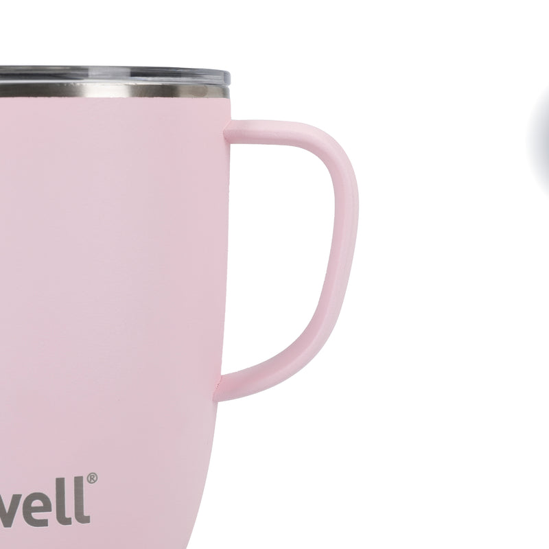 S'well 350ml Travel Mug with Handle - Pink Topaz