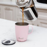 S'well 350ml Travel Mug with Handle - Pink Topaz