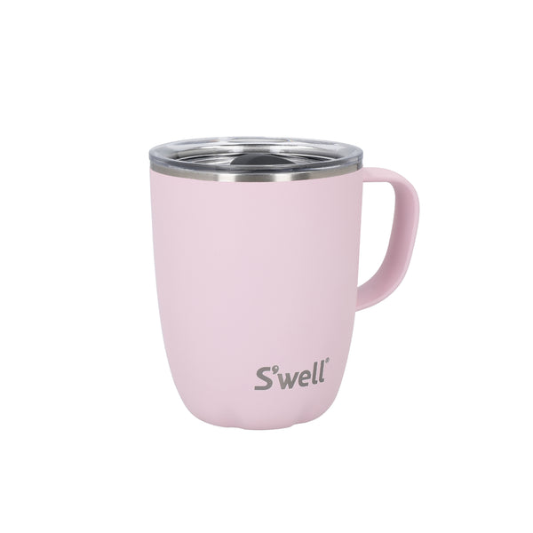 S'well 350ml Travel Mug with Handle - Pink Topaz