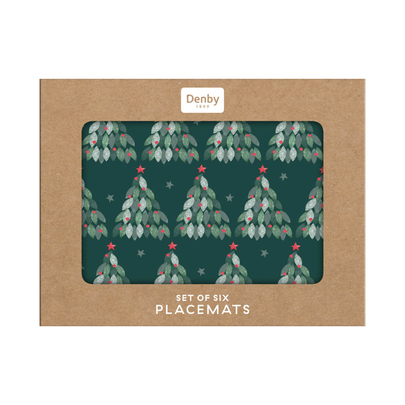 Denby Christmas Evergreen Placemats - Set of 6