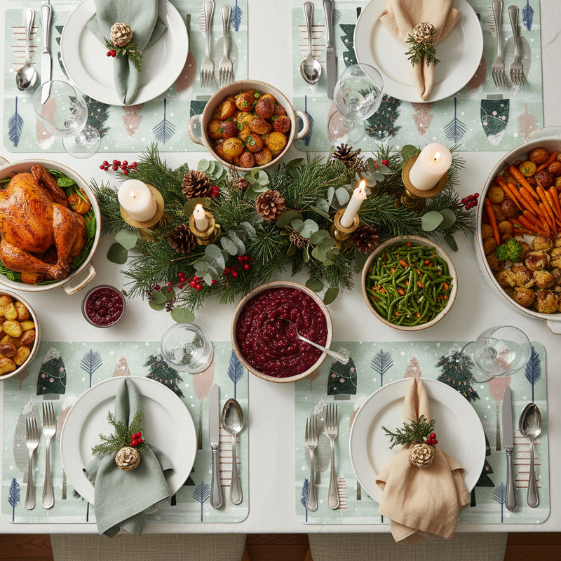 Denby Christmas Forest Sage Set of 6 Placemats