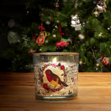 Tipperary LED Candle Jar - Christmas Robin