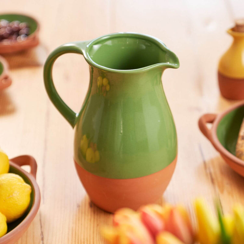 Dexam Sintra Glazed 3L Terracotta Jug - Green