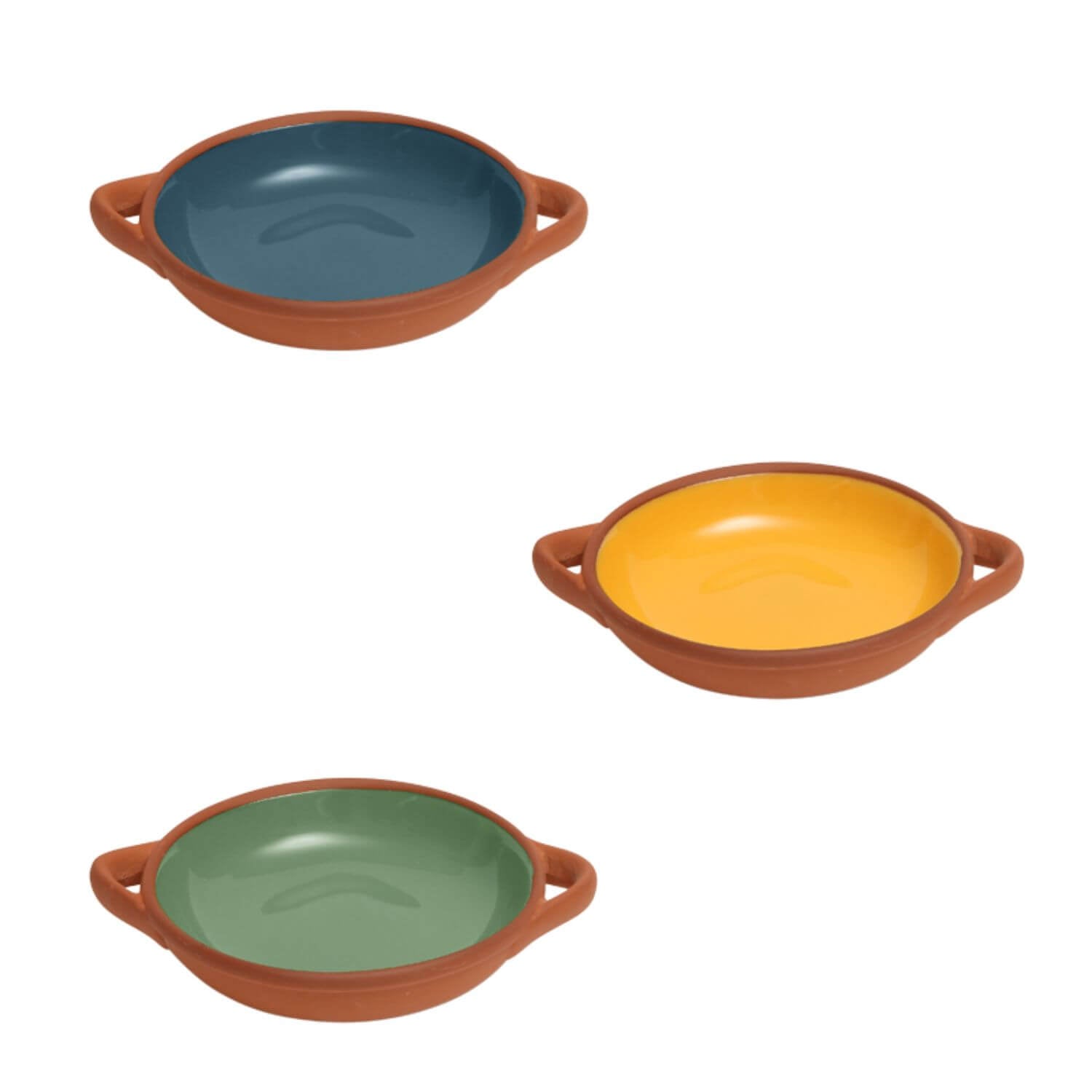 Piatto Tapas In Terracotta Blu Uovo Di Anatra - Dexam Sintra, Grande E Fatto A Mano