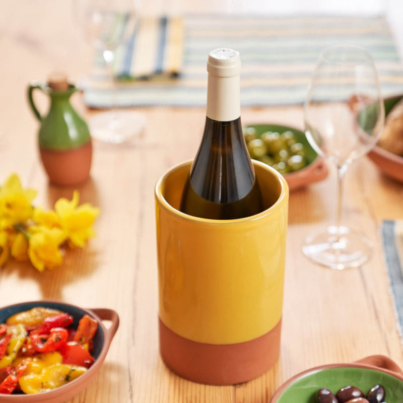 Dexam Sintra Glazed Terracotta Wine Cooler - Ochre