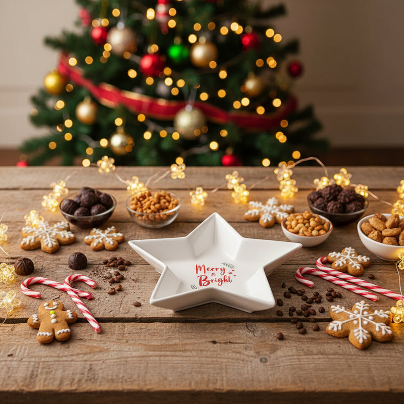 Dexam Small Ceramic Star Dish - Baubles