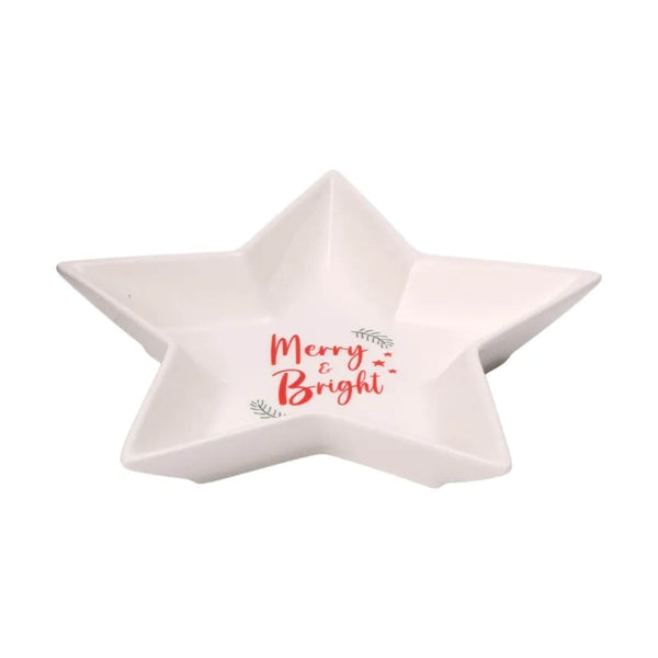 Dexam Small Ceramic Star Dish - Baubles
