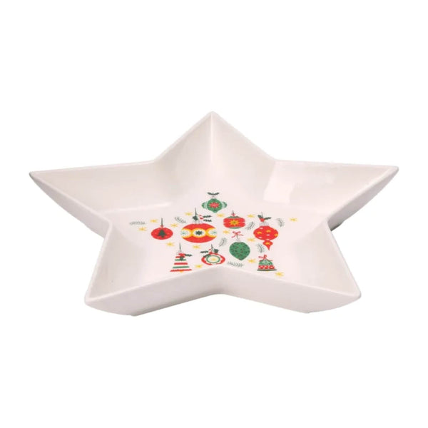 Dexam Large Ceramic Star Dish - Baubles