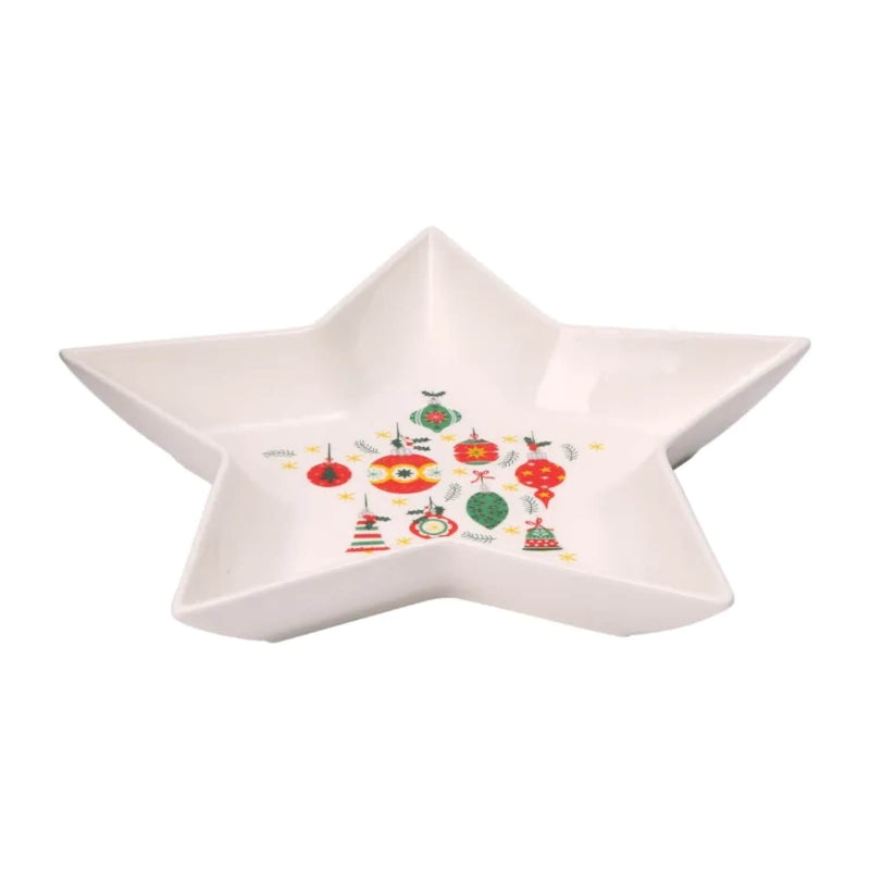Dexam Large Ceramic Star Dish - Baubles
