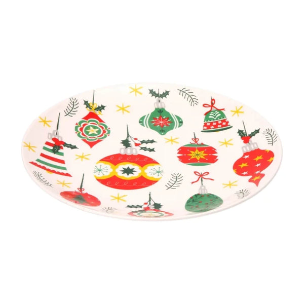 Dexam Ceramic Round Plate - Baubles