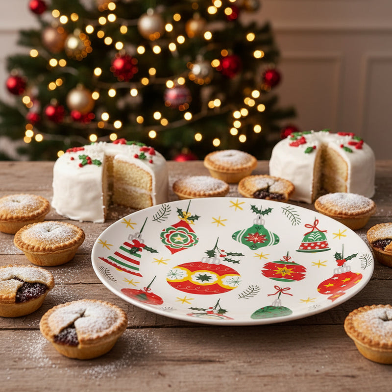 Dexam Ceramic Round Plate - Baubles