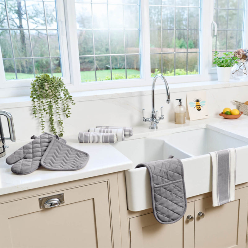 Dexam Love Colour Set of 3 Extra Large Tea Towels - Slate Grey