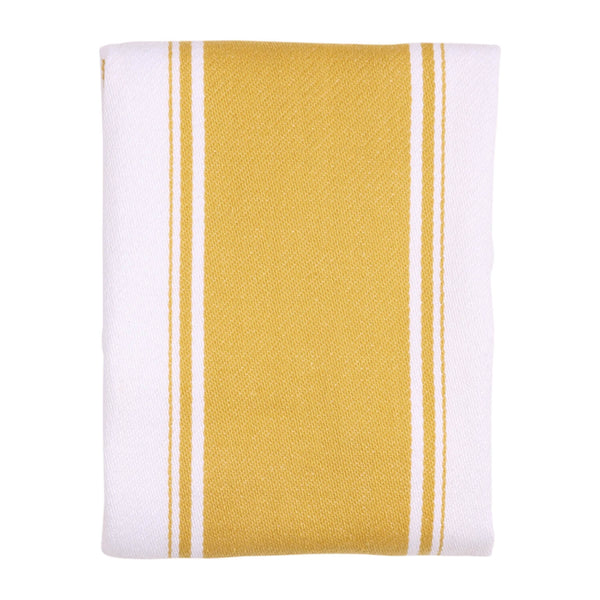 Dexam Love Colour Striped Cotton Tea Towel - Ochre