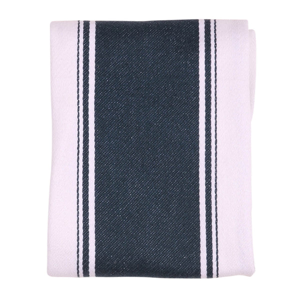 Dexam Love Colour Striped Cotton Tea Towel - Ink Blue