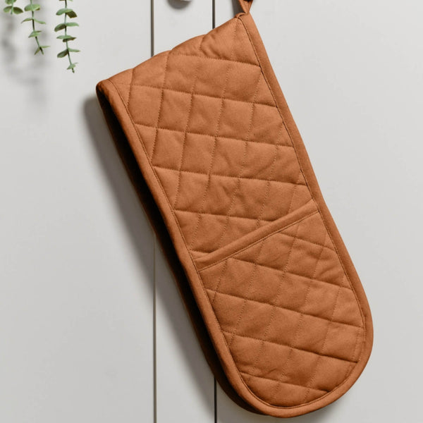 Dexam Love Colour Cotton Double Oven Gloves - Terracotta