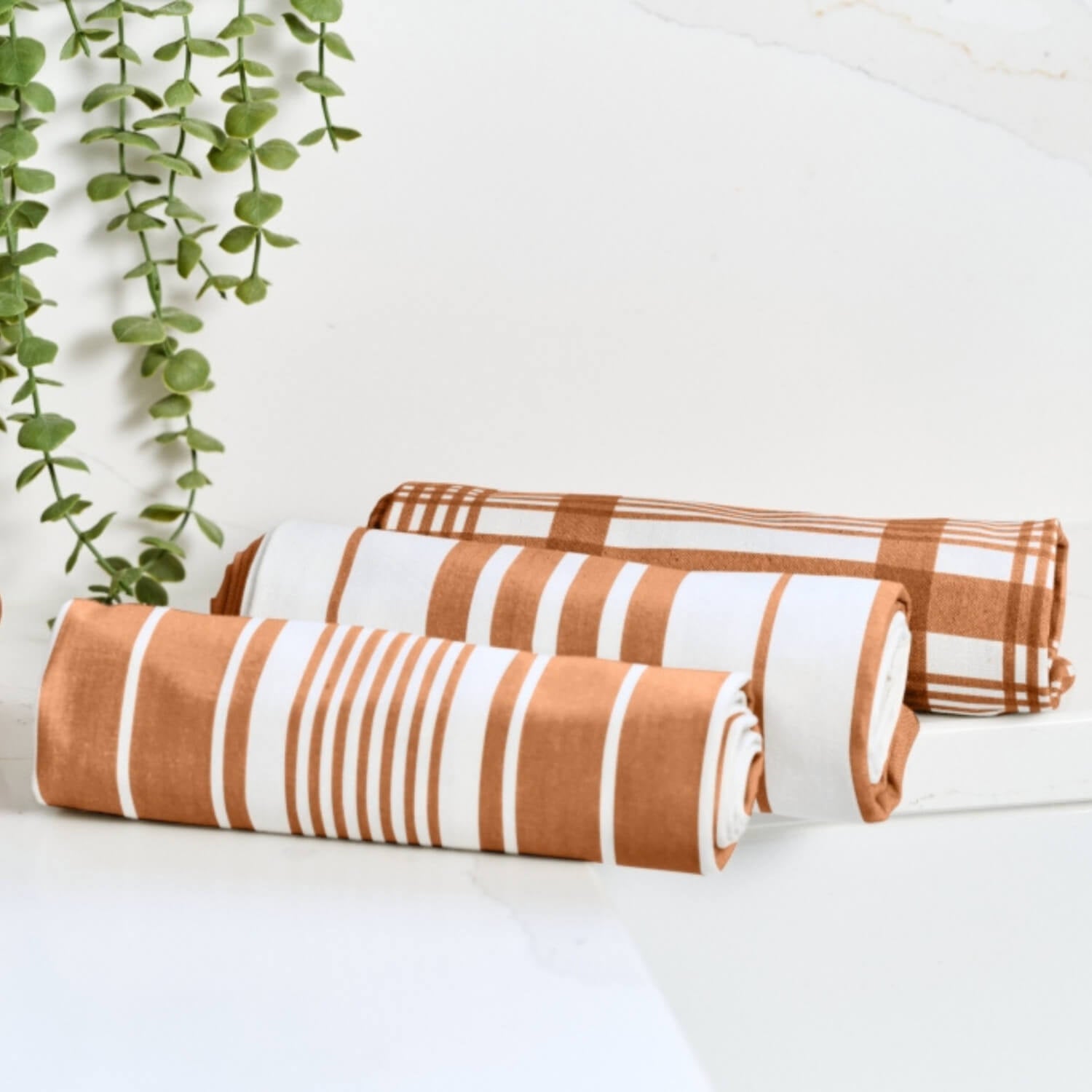 Buy Dexam | Love Colour Set of 3 Extra Large Tea Towels - Terracotta ...