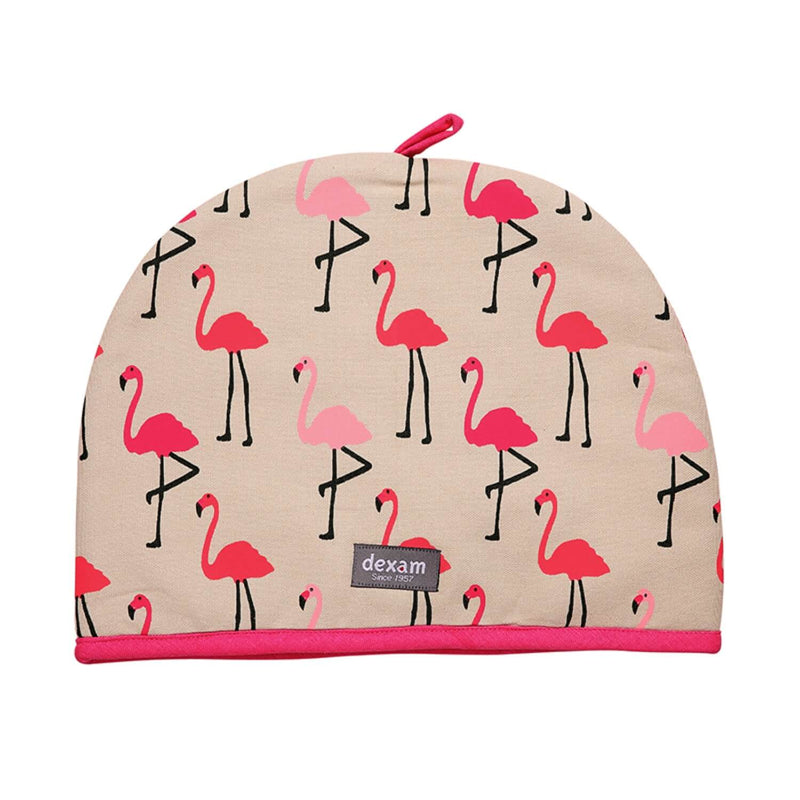 Dexam 6 Cup Cotton Tea Cosy - Flamingo