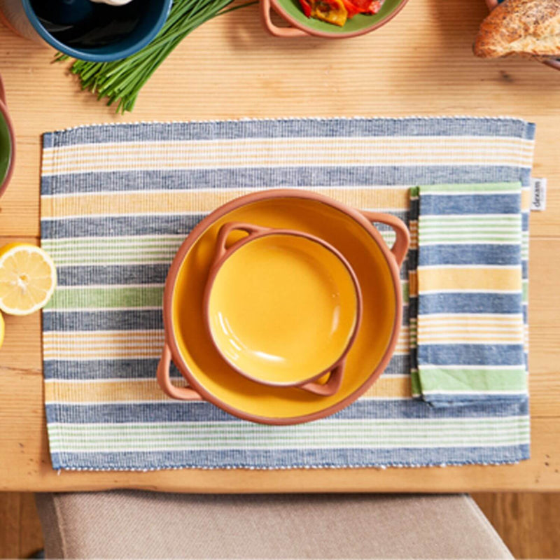 Dexam Sintra Recycled Cotton Striped Napkin & Placemat Set