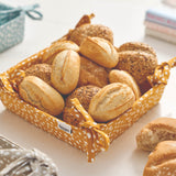 Dexam Sintra Recycled Cotton Spotted Bread Basket - Ochre