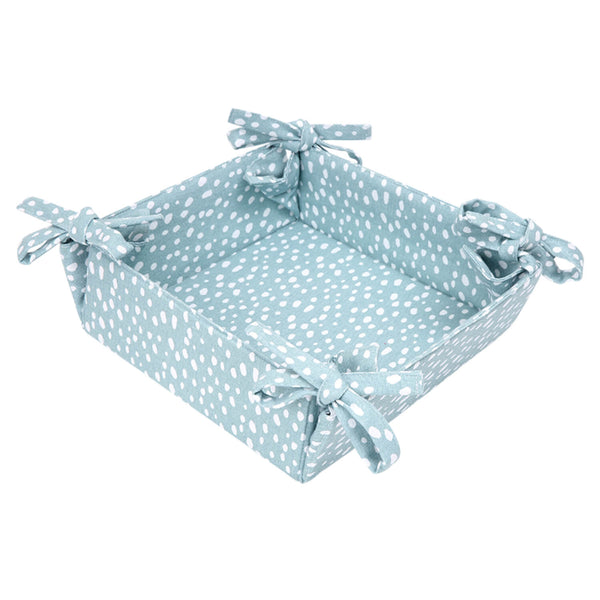 Dexam Sintra Recycled Cotton Spotted Bread Basket - Duck Egg