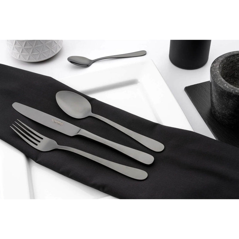 Grunwerg Windsor Stainless Steel 16-Piece Cutlery Set - Black Finish