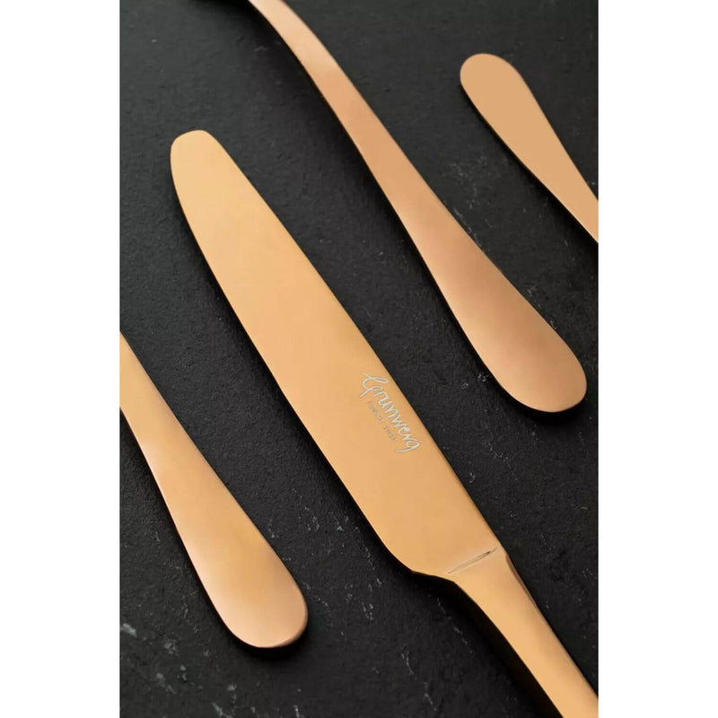 Grunwerg Windsor Stainless Steel 16-Piece Cutlery Set - Copper Finish