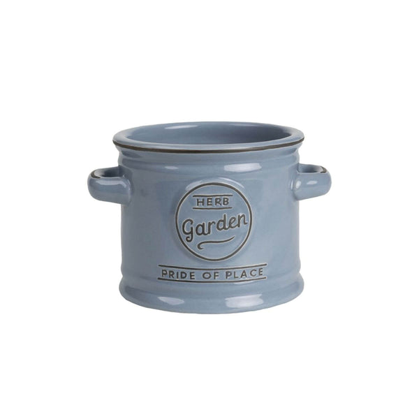 Pride of Place Vintage Ceramic Herb Pot - Blue