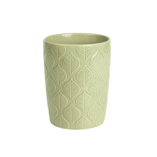 T&G Green House Diamond Leaf Ceramic Utensil Pot - Green