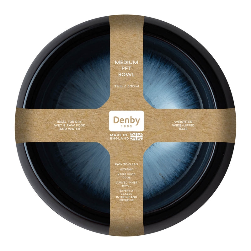 Denby Stoneware Medium Pet Bowl - Halo