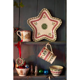 Emma Bridgewater Earthenware Medium Star Plate - Christmas Joy