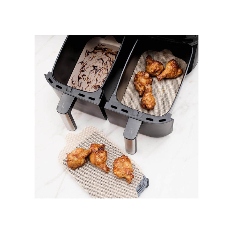 NoStik Reusable Dual Basket Air Fryer Liners - Pack of 4