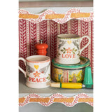 Emma Bridgewater Lovebirds Coral Set Of 2 Half Pint Mugs - Love & Peace