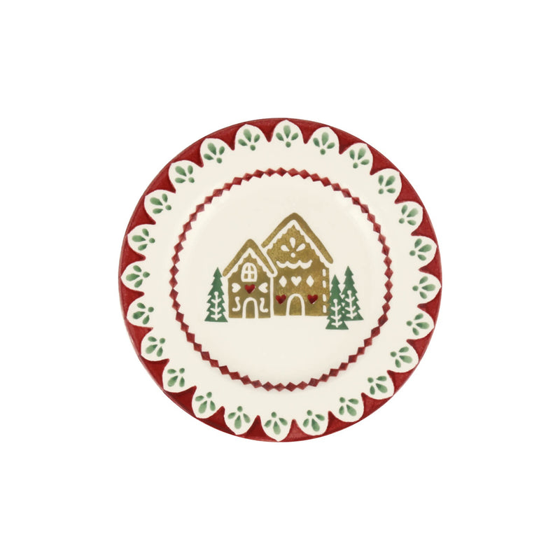Emma Bridgewater Christmas 16cm Small Side Plate - Gingerbread House