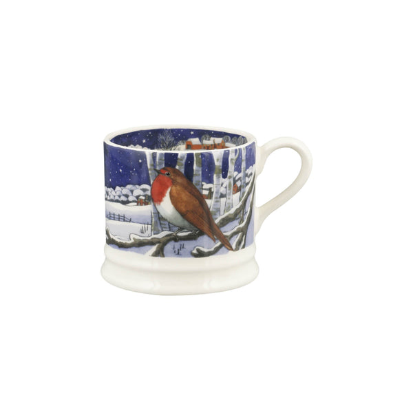 Emma Bridgewater 175ml Small Festive Mug - Midnight Robin