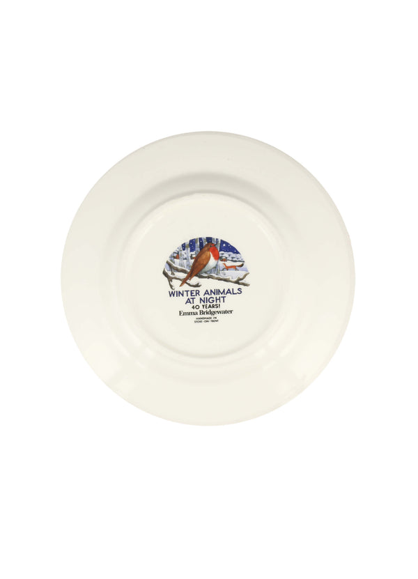Emma Bridgewater 22cm Christmas Medium Dinner Plate - Midnight Roblin