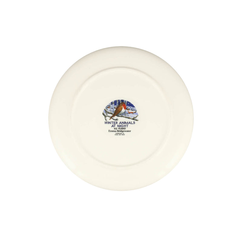 Emma Bridgewater Christmas 28cm Flat Serving Platter - Midnight Robin