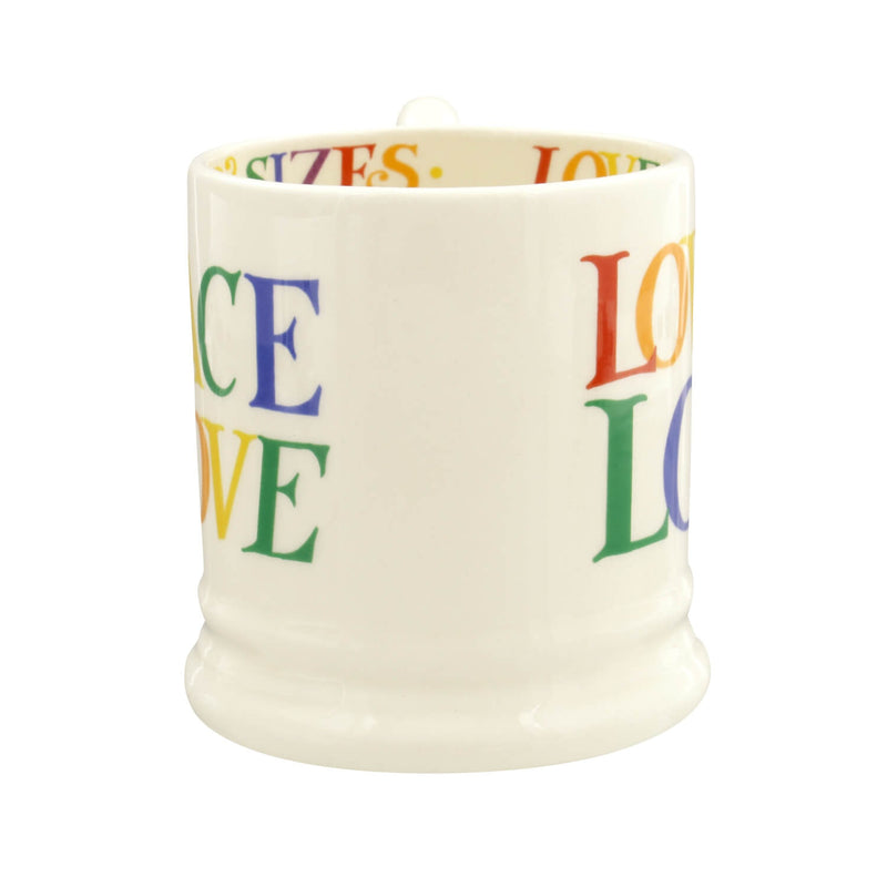 Emma Bridgewater Rainbow Toast Half Pint Mug - Love Is Love
