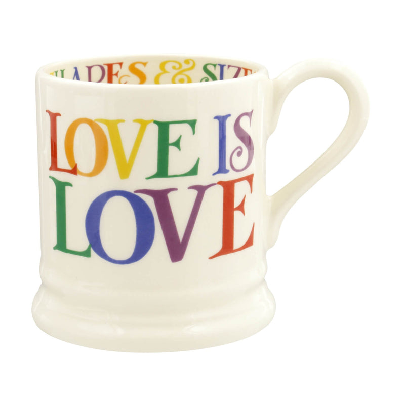 Emma Bridgewater Rainbow Toast Half Pint Mug - Love Is Love