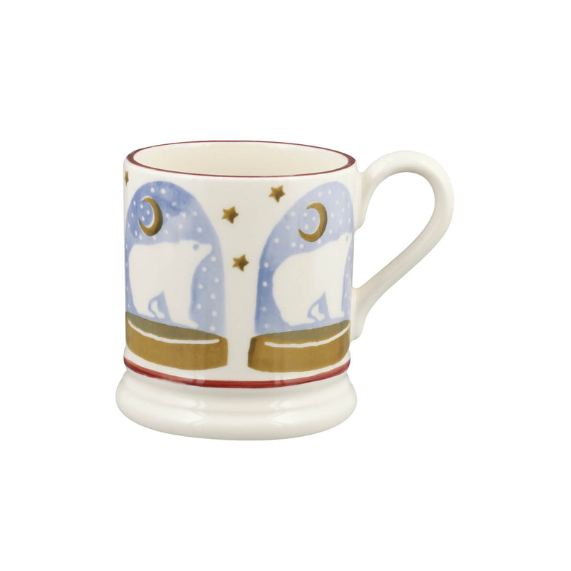 Emma Bridgewater Festive Half Pint Mug - Polar Bear Snow Globe