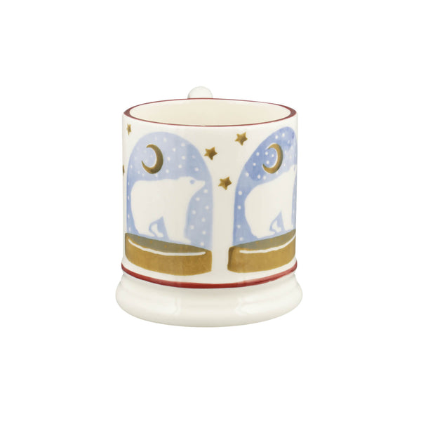 Emma Bridgewater Festive Half Pint Mug - Polar Bear Snow Globe