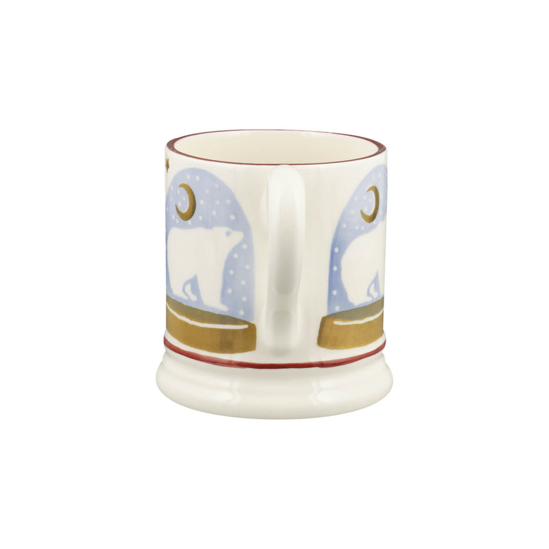 Emma Bridgewater Festive Half Pint Mug - Polar Bear Snow Globe
