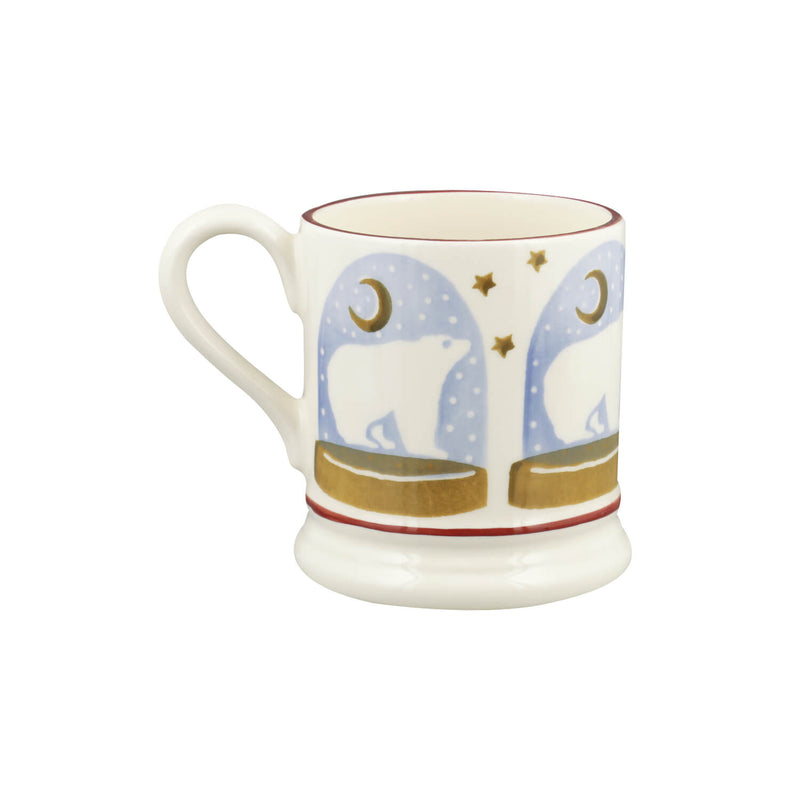 Emma Bridgewater Festive Half Pint Mug - Polar Bear Snow Globe