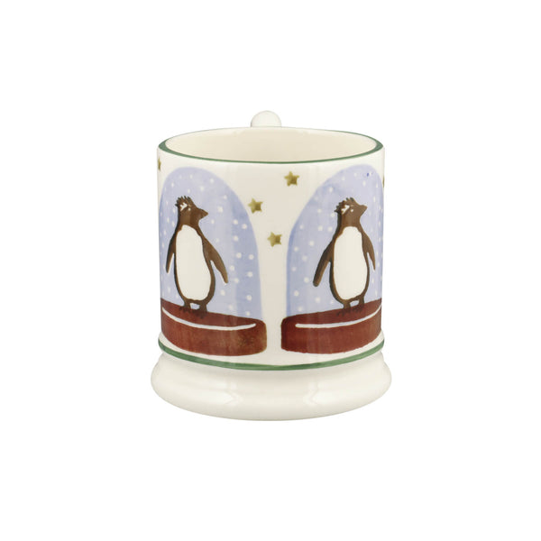 Emma Bridgewater Festive Half Pint Mug - Penguin Snow Globe