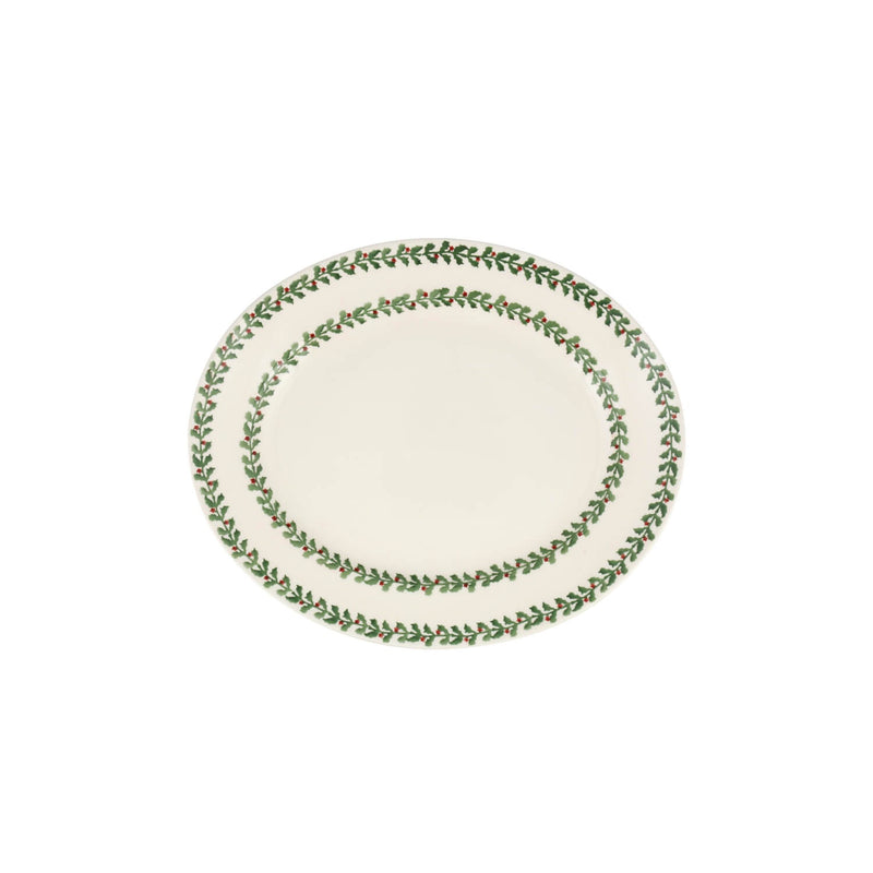 Emma Bridgewater Christmas 36cm x 30cm Oval Platter - Tiny Holly