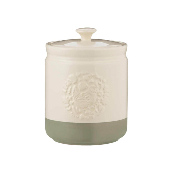 Mason Cash Stoneware Home To Roost 13cm x 19cm Large Storage Jar - Cream & Green