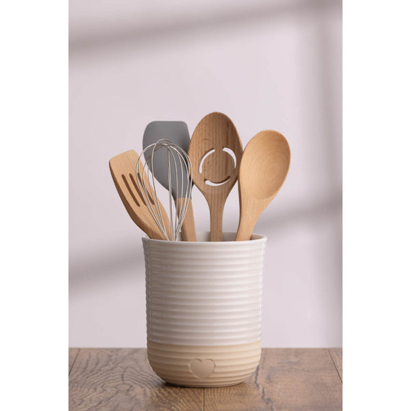 Mason Cash Stoneware Rustic Charm 15cm x 12.5cm Utensil Jar