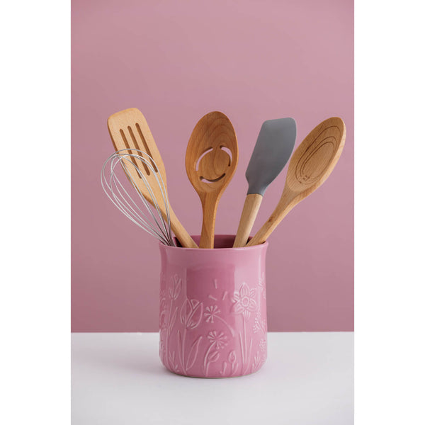 Mason Cash In The Meadow Stoneware Utensil Jar - 12.5cm x 15cm