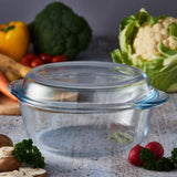 Mason Cash Classic Round Glass 1 Litre Casserole Dish with Lid